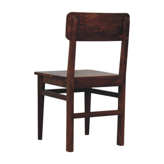 Set of 2 Dining Chairs in Mango Wood with Chestnut Finish