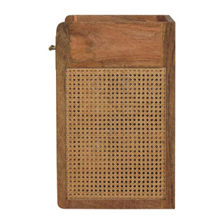 2-Shelf 1-Drawer Mango Wood Bedside Table