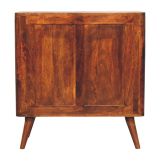 Mango Wood 3-Drawer Chest, Chestnut Finish