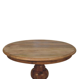 Solid Mango Wood Round Dining Table
