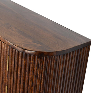 Ariella Mango Wood Floating Bedside Table, Chestnut Finish