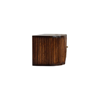 Ariella Mango Wood Floating Bedside Table, Chestnut Finish