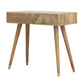 Mango Wood Console Table, Oak Finish