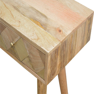 Mango Wood Console Table, Oak Finish
