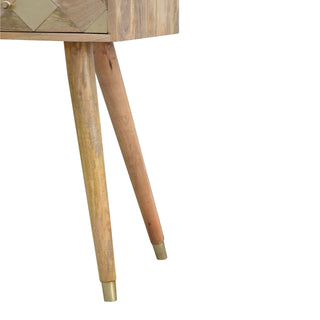 Mango Wood Console Table, Oak Finish