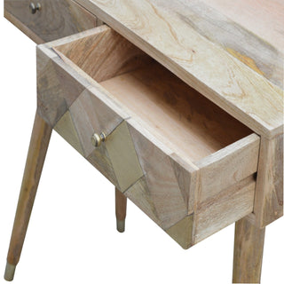 Mango Wood Console Table, Oak Finish