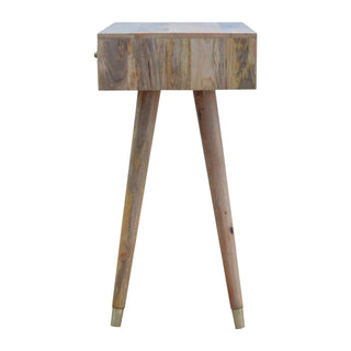 Mango Wood Console Table, Oak Finish