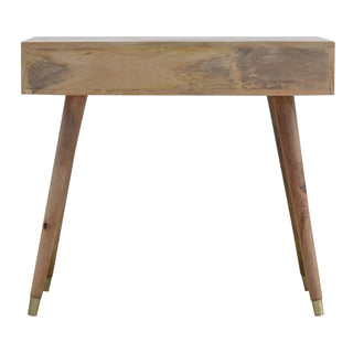 Mango Wood Console Table, Oak Finish
