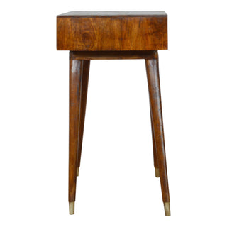 Mango Wood Sunrise Desk with Brass Plated Drawer