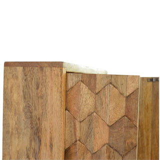 Pineapple Carved Wall Cabinet with Mirror