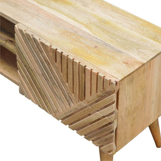 Mango Wood TV Stand with 2 Drawers and 2 Shelves