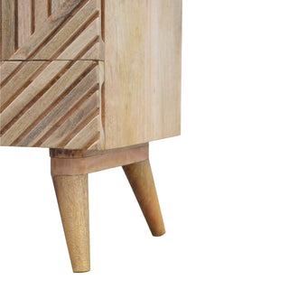 Mango Wood TV Stand with 2 Drawers and 2 Shelves