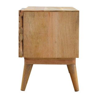 Mango Wood TV Stand with 2 Drawers and 2 Shelves