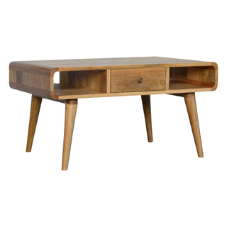 Mango Wood Coffee Table, Oak Finish