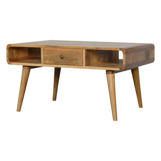 Mango Wood Coffee Table, Oak Finish