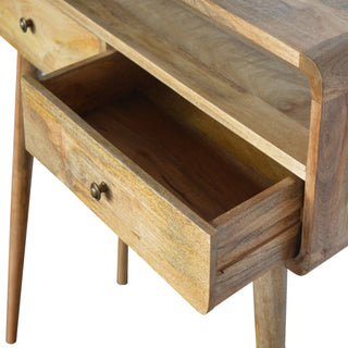 1-Shelf, 2-Drawer Console Table in Oak Finish