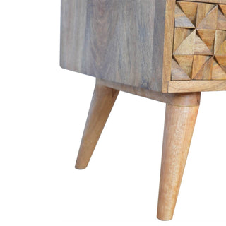 Diamond Carved 2 Drawer TV Stand