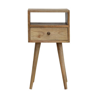 Narrow 1 Drawer 1 Shelf Bedside Table