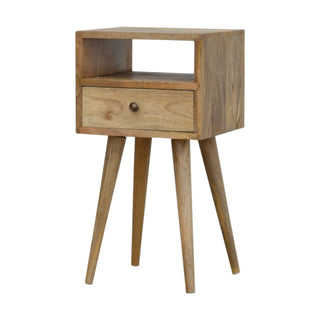 Narrow 1 Drawer 1 Shelf Bedside Table