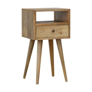 Narrow 1 Drawer 1 Shelf Bedside Table