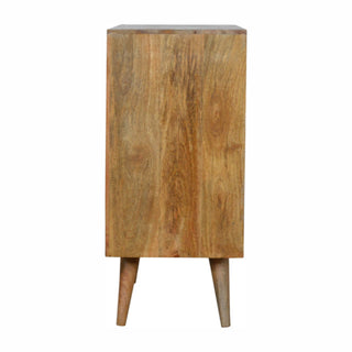 Sunrise Carved Cabinet, Oak Finish