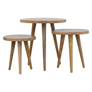Patchwork Nest of Tables, Mango Wood