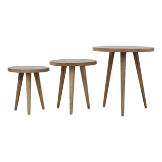 Patchwork Nest of Tables, Mango Wood