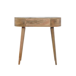Mango Wood 1 Drawer Console Table – Curved Design