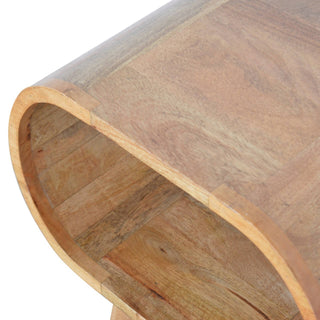 Mango Wood Open Frame Circular Bedside Table