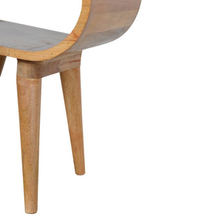 Mango Wood Open Frame Circular Bedside Table