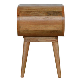 Mango Wood Open Frame Circular Bedside Table