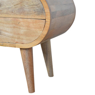 London 2-Drawer, 2-Shelf TV Stand in Mango Wood with Oak Finish