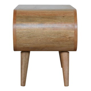 London 2-Drawer, 2-Shelf TV Stand in Mango Wood with Oak Finish