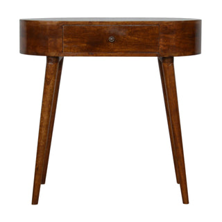 1-Drawer Mango Wood Console Table - Chestnut Finish