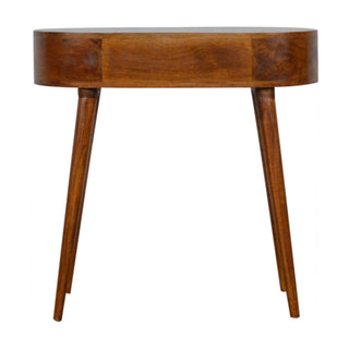 1-Drawer Mango Wood Console Table - Chestnut Finish
