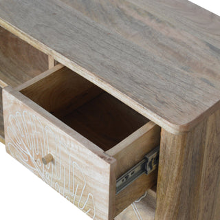 Leaf Resin Inlay TV Stand