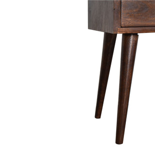 Narrow Bedside, Walnut Finish
