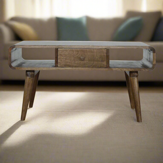 Mango Wood Coffee Table, Grey Wash Finish