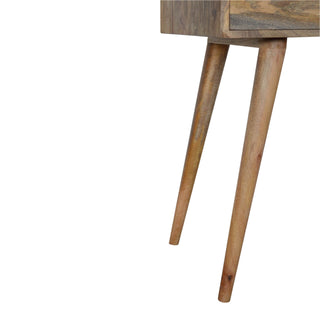 Mango Wood Gallery Back Console Table with Bone Inlay and 2 Drawers