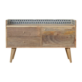 Nordic Bone Inlay TV Unit with Storage