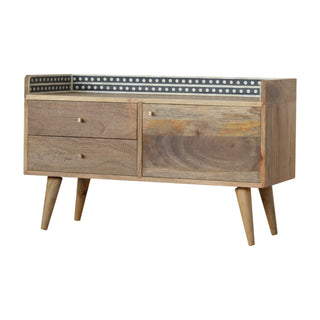 Nordic Bone Inlay TV Unit with Storage
