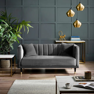 Salma Grey 2 Seater Sofa