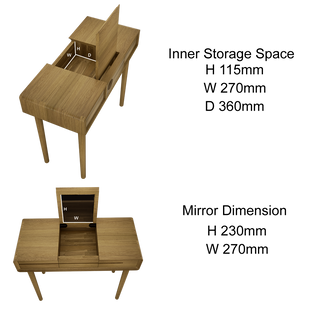 Scandic Dressing Table with Mirror