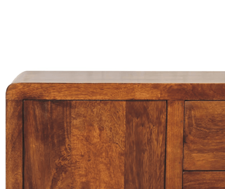Mango Wood Sideboard with 1 Cabinet and 4 Drawers