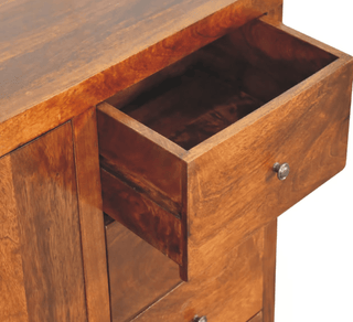 Mango Wood Sideboard with 1 Cabinet and 4 Drawers