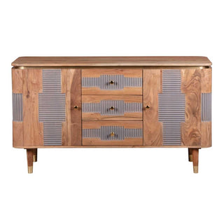 Acacia Wood 2 Doors 3 Drawers Sideboard