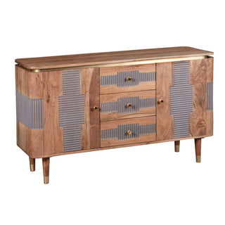Acacia Wood 2 Doors 3 Drawers Sideboard