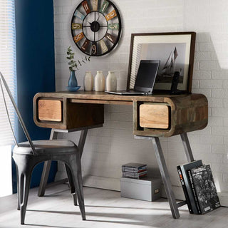 Reclaimed Wood and Metal Desk/Console Table