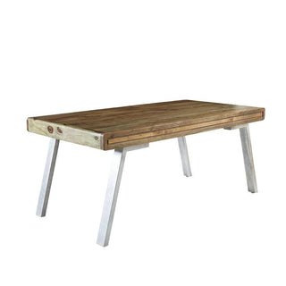 Industrial Reclaimed Wood & Metal Dining Table