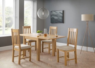 Astoria Flip-Top Extending Dining Table, Oak Wood